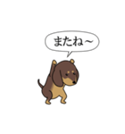 激しく尻尾をふるイヌ size L 4（個別スタンプ：22）