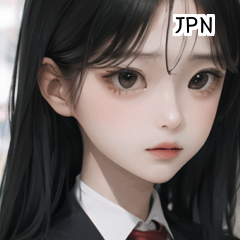 [LINEスタンプ] JPN 制服コスプレガール