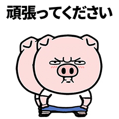 [LINEスタンプ] 不機嫌な豚（気持ちを伝える）