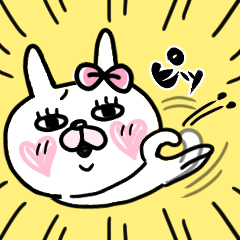 [LINEスタンプ] 【テキトーⅨ】うさもかちゃん㉘