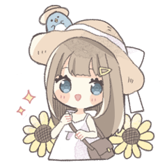 [LINEスタンプ] 夏をたのしむ女の子