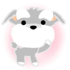 [LINEスタンプ] 動くふんわり癒されシュナウザー犬