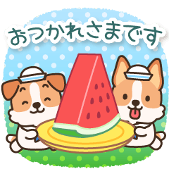 [LINEスタンプ] 飛び出す！陽気なジャックわんこ5(夏再び)