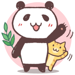[LINEスタンプ] 大熊猫と茶トラ猫