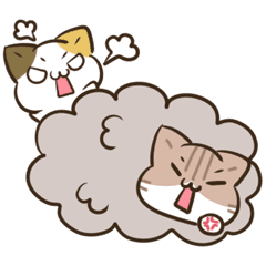 [LINEスタンプ] 動く！毎日五月病なねこたち17