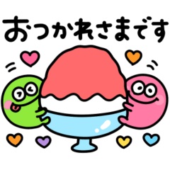 [LINEスタンプ] 夏のカラフル♡モンスター