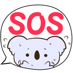 [LINEスタンプ] でか文字♦災害安否用♦コアラのスタンプ