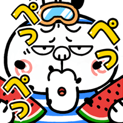 [LINEスタンプ] 飛び出す！煽りうさぎの夏【猛暑】修正版