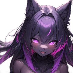 [LINEスタンプ] Furry cat woman(ENGLISH ver)