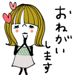 [LINEスタンプ] mottoの大人ぱっつん外ハネボブ♡伝える