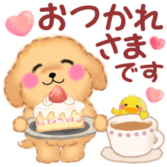 [LINEスタンプ] かわいいトイプードル❤️優しい日常言葉