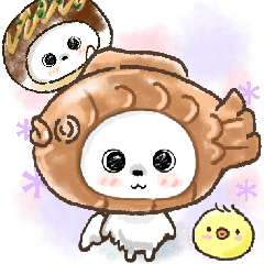 [LINEスタンプ] 愛犬家のわんこ♡たこ焼き＆タイ焼き/日常