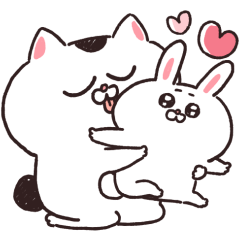 [LINEスタンプ] 【動く！】ねこちゃんとうさちゃんだもの