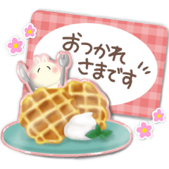 [LINEスタンプ] ふんわり＊うさりん【スイーツシール編】