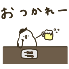[LINEスタンプ] 白い鳥。優しいお色。日常。
