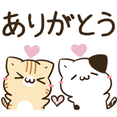 [LINEスタンプ] 飛び出す！毎日使えるトラ猫とぶち猫