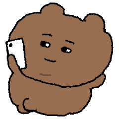 [LINEスタンプ] 目の柔らかいクマ