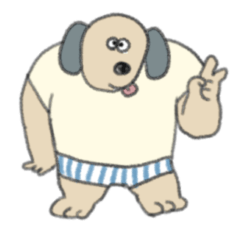 [LINEスタンプ] 悪いやつではない犬(修正版)