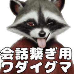 [LINEスタンプ] 会話繋ぎ用スタンプ 話題提供アライグマ