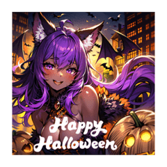 [LINEスタンプ] ケモノお姉さん3_ハロウィン