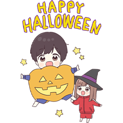 [LINEスタンプ] ジャージちゃんのTrick or Love！