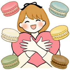 [LINEスタンプ] スイーツを添えて ♡ リボンちゃん編