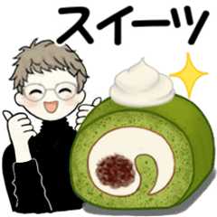 [LINEスタンプ] スイーツを添えて ♡ シニアちゃん編