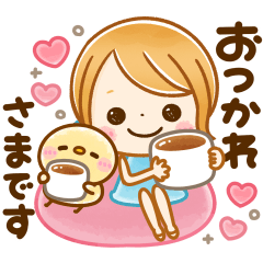 [LINEスタンプ] 飛び出す♡大人水彩女子