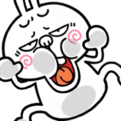 [LINEスタンプ] 動く！煽りうさぎ【文字なし】