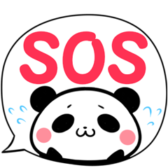 [LINEスタンプ] でか文字♦災害安否用♦パンダのスタンプ