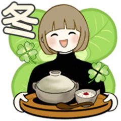 [LINEスタンプ] ほのぼのボブちゃん 2 ♡ やさしい冬