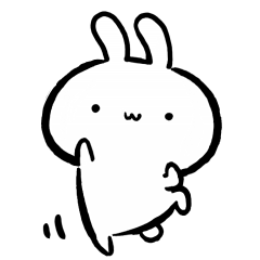 [LINEスタンプ] 飛び出す！小生意気なうさぎ【文字なし】