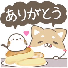 [LINEスタンプ] 飛び出す！わんことシマエナガ 犬の日