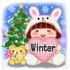 [LINEスタンプ] でぶりん「冬」【修正版】