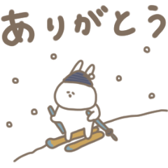 [LINEスタンプ] うさぎだけ。冬編。