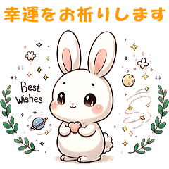 [LINEスタンプ] 愛らしいウサギの日常