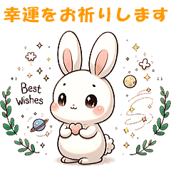 [LINEスタンプ] 愛らしいウサギの日常の画像（メイン）